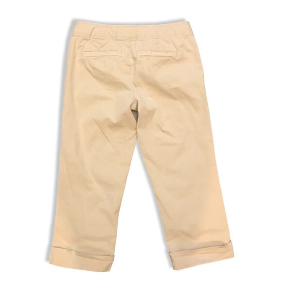 Vince Beige Tan Chino Rolled Hem Capri Work Pants 2 - Picture 2 of 7